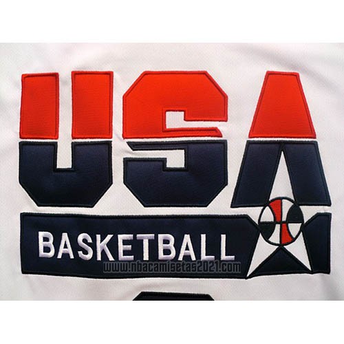 Camiseta USA 1992 Lebron James #6 Blanco